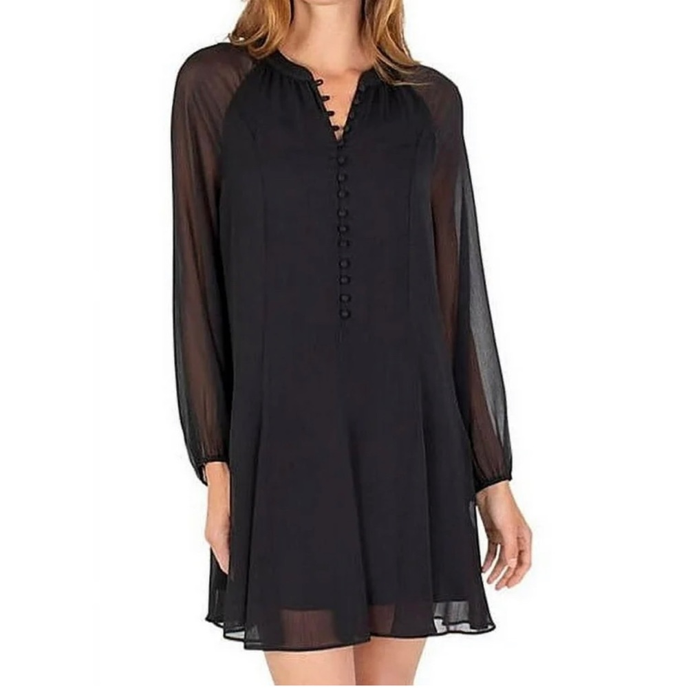 Joie Black Balloon Sleeve dress Size‎ Med. Ret. $378. NWT
